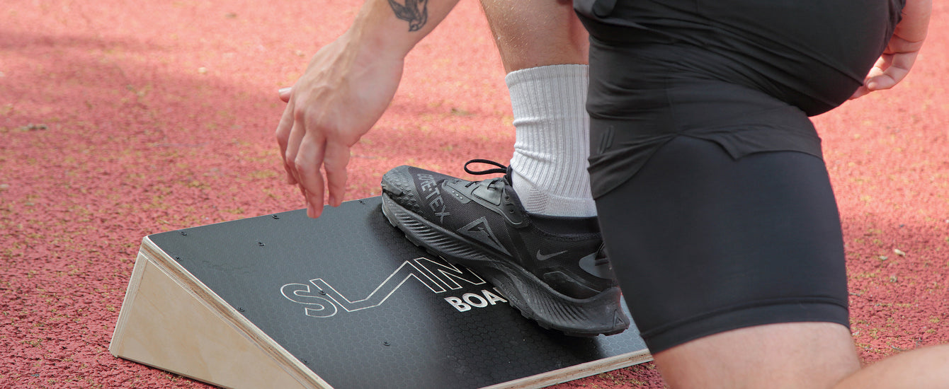 Tavola per stretching polpacci, in legno, inclinata, con cuneo, antiscivolo, per squat, regolabile, per esercizi di stretching di caviglie e piedi